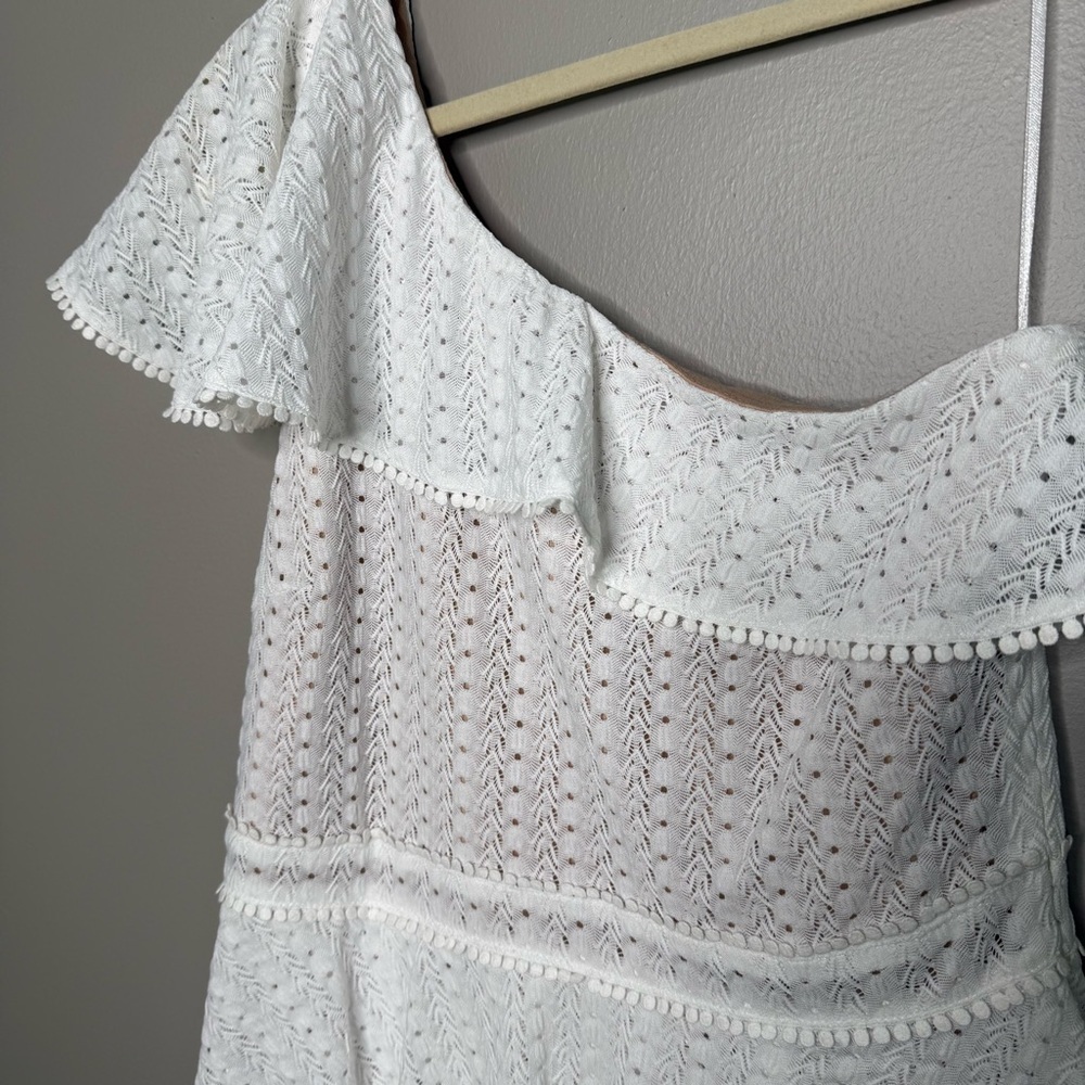 Adelyn Rae Trixie - White One-Shoulder Dress NWT Size Large - Picture 5 of 12
